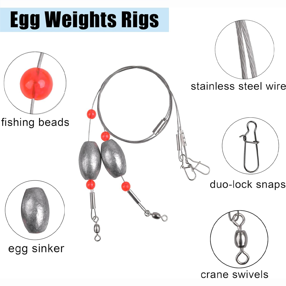 2Pcs Fishing Egg Sinker Weight - Fishing Equipment Shop avaliação e preço
