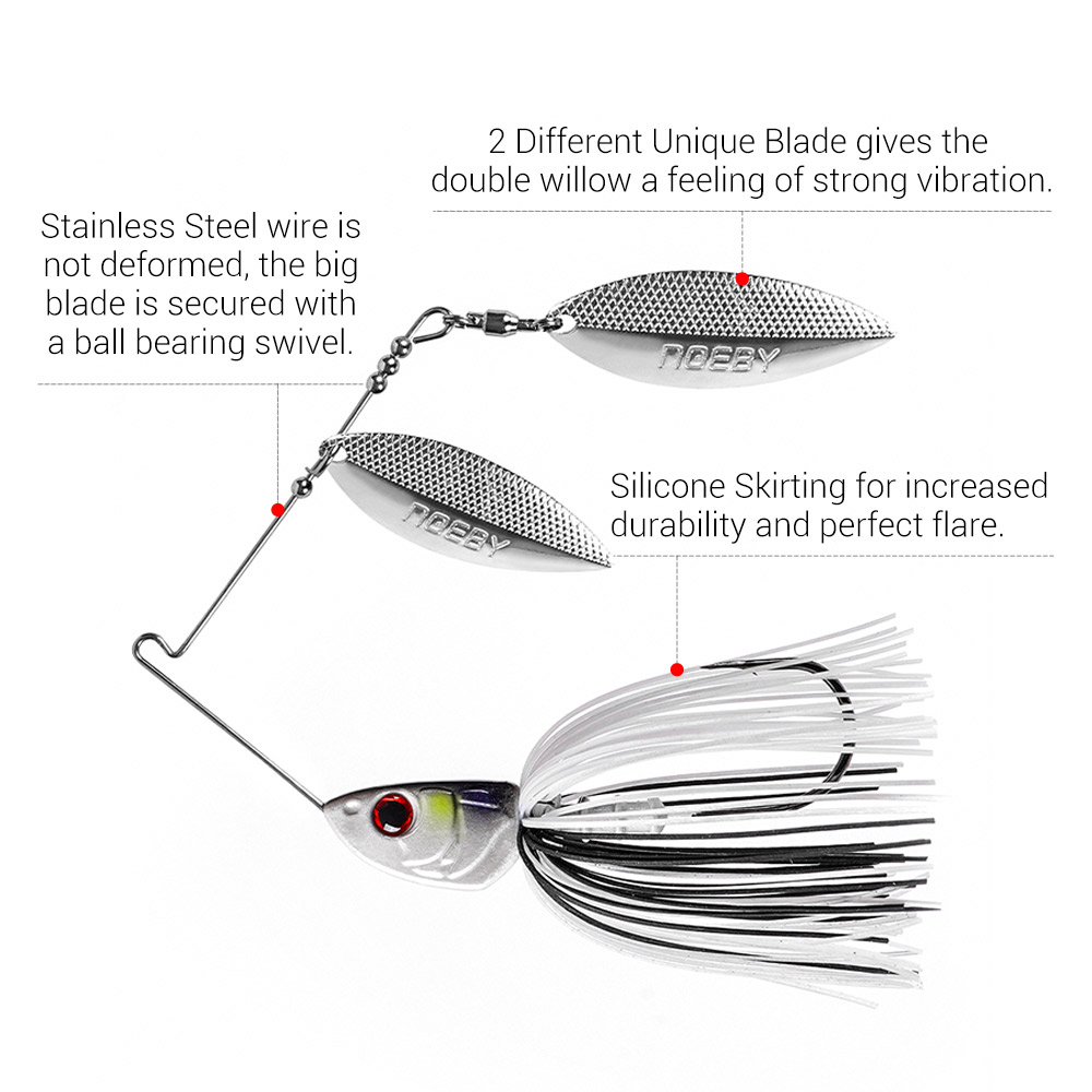 Noeby Spinnerbait 10.5g 14g 21 - Jig Head Lure avaliação e preço