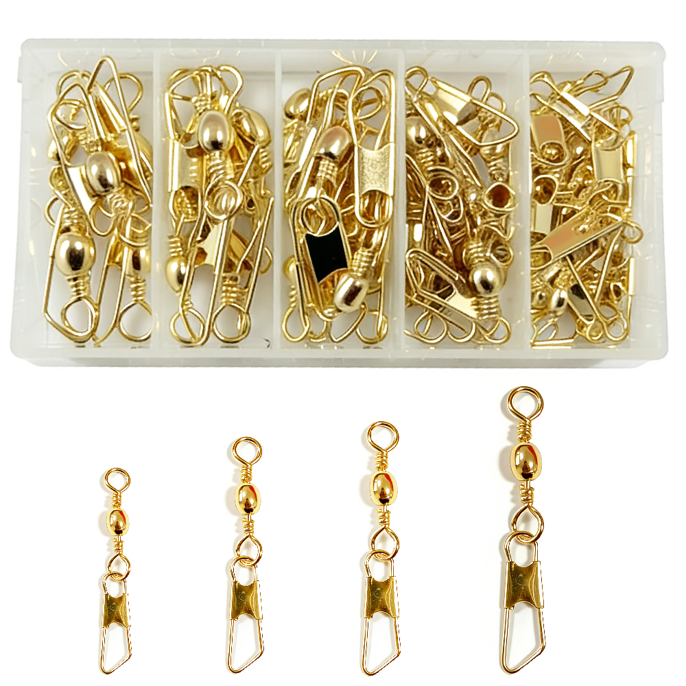 50Pcs Gold Fishing Barrel Swiv - Fishing Equipment Shop avaliação e preço