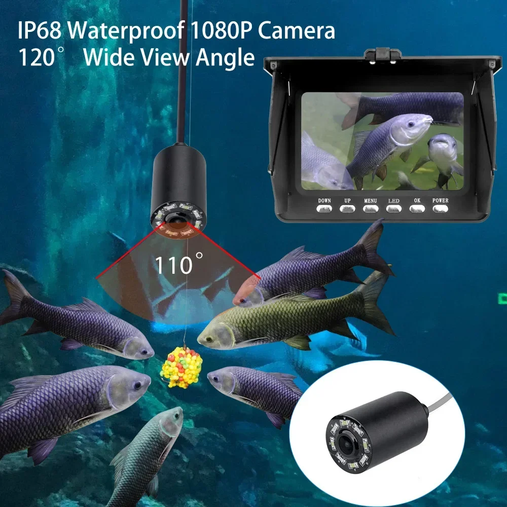Fish Finder 5.0 Inch LCD Displ - Underwater Fishing Camera avaliação e preço