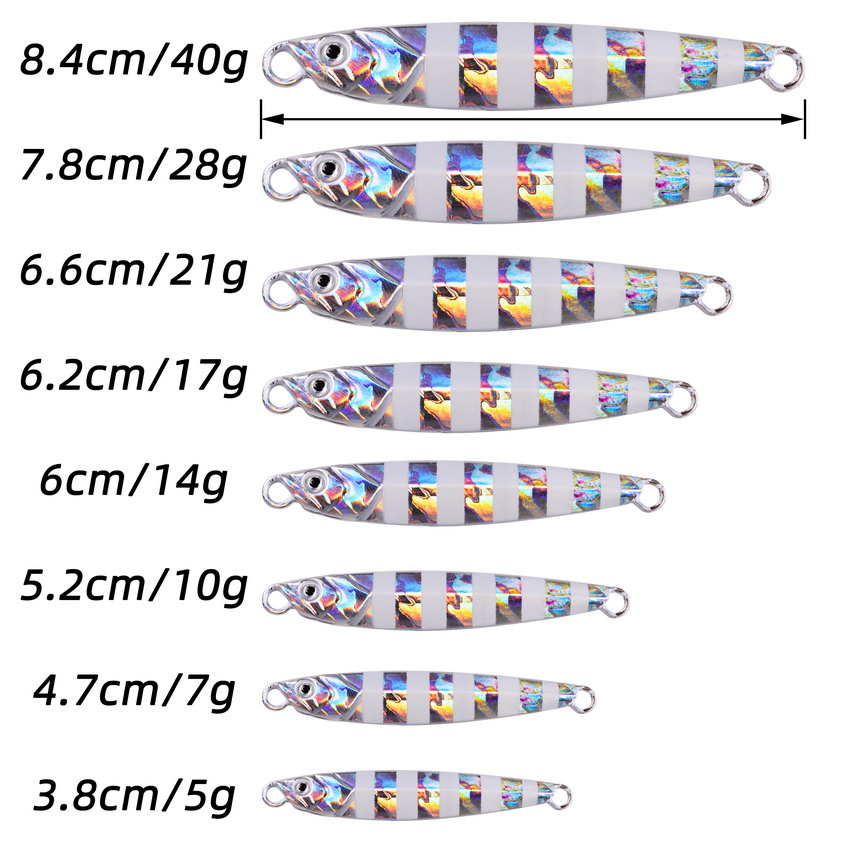 10pcs Metal Jig 7g 10g 14g 17g - Jig Head Lure avaliação e preço