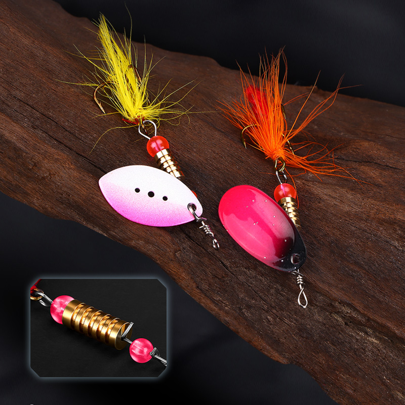WEIHE 10pcs Feathered Spoon Lu - Fishing Equipment Clearance avaliação e preço