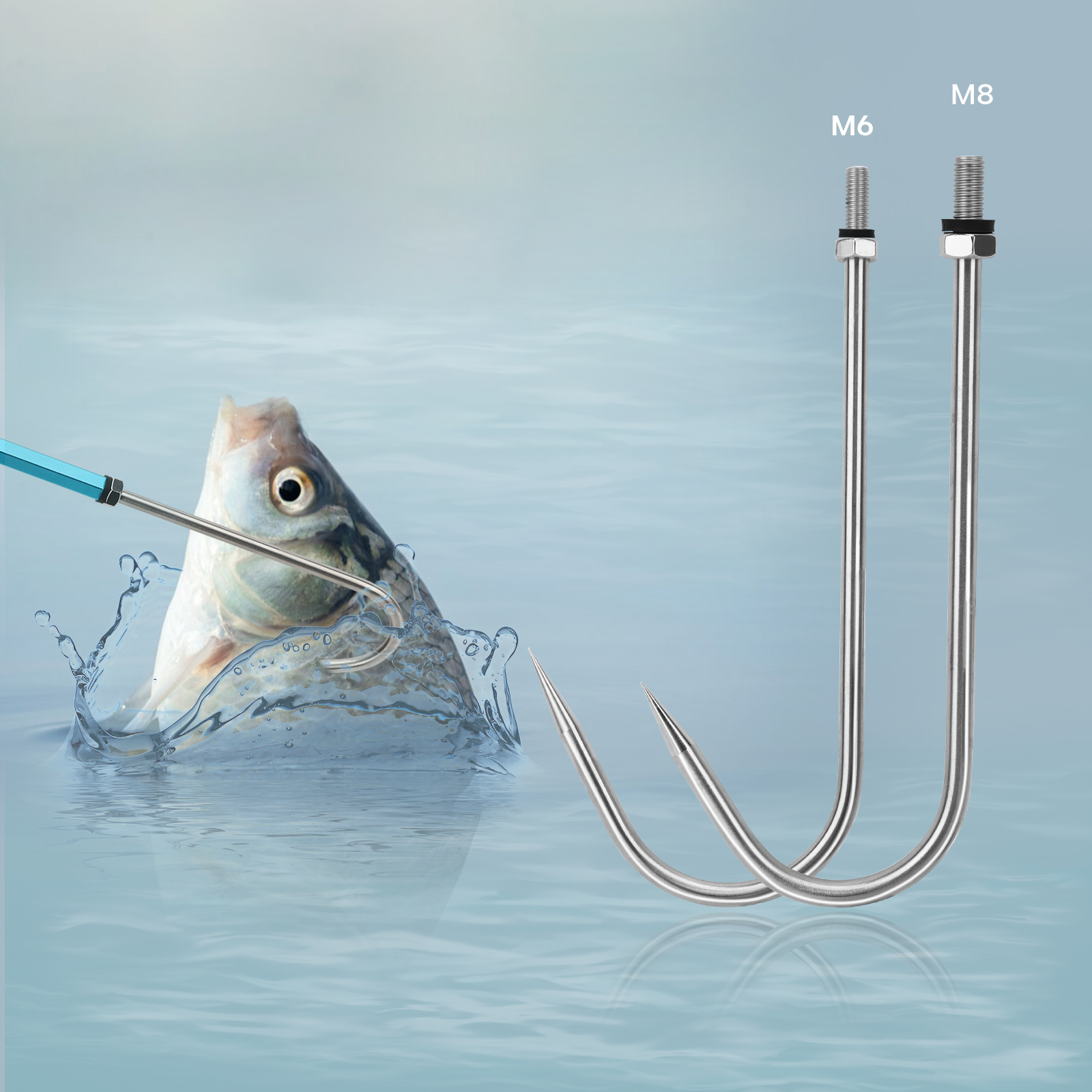 SANLIKE M6/M8 Fishing Gaff Sta - Saltwater Fishing Hook avaliação e preço