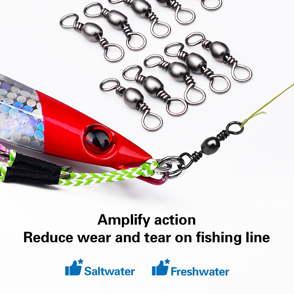 100Pcs Fishing Swivels Connect - Saltwater Fishing Hook avaliação e preço