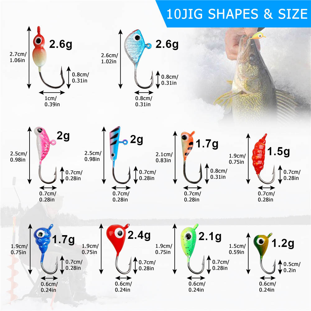 24Pcs ice fishing gear Kit Lum - Fishing Equipment Shop avaliação e preço