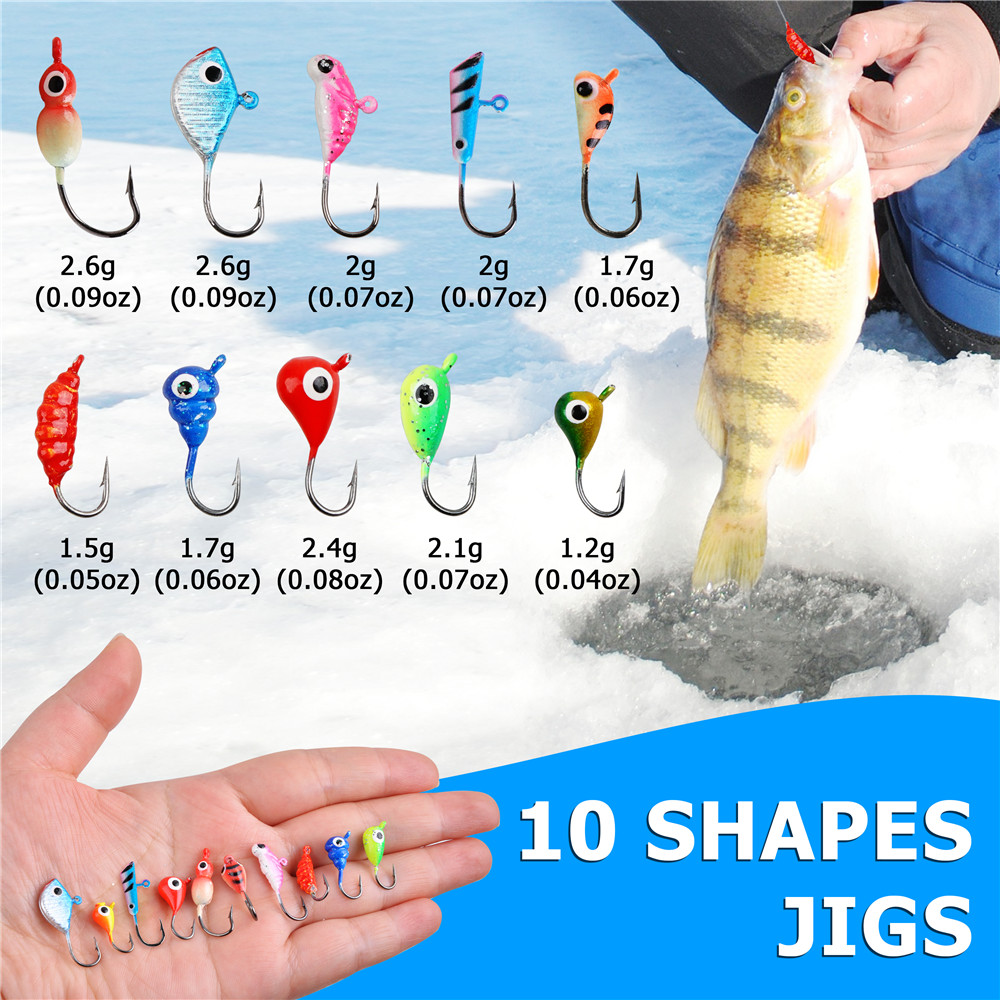 24Pcs ice fishing gear Kit Lum - Fishing Equipment Shop avaliação e preço