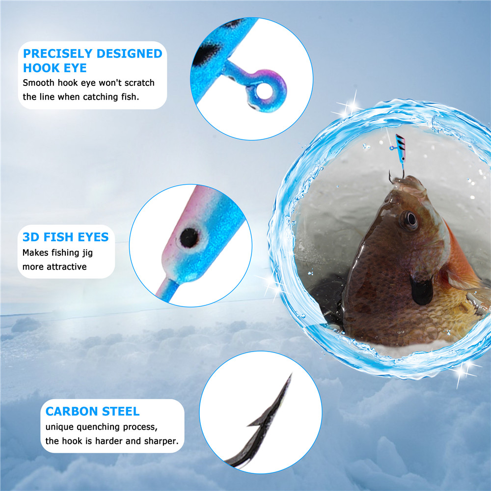 24Pcs ice fishing gear Kit Lum - Fishing Equipment Shop avaliação e preço