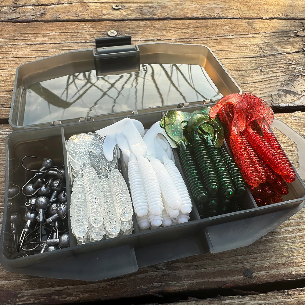 50PCS Silicone Soft Lure T Tai - Fishing Equipment Clearance avaliação e preço