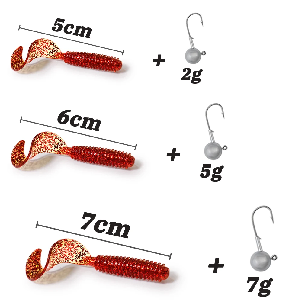 50PCS Silicone Soft Lure T Tai - Fishing Equipment Clearance avaliação e preço