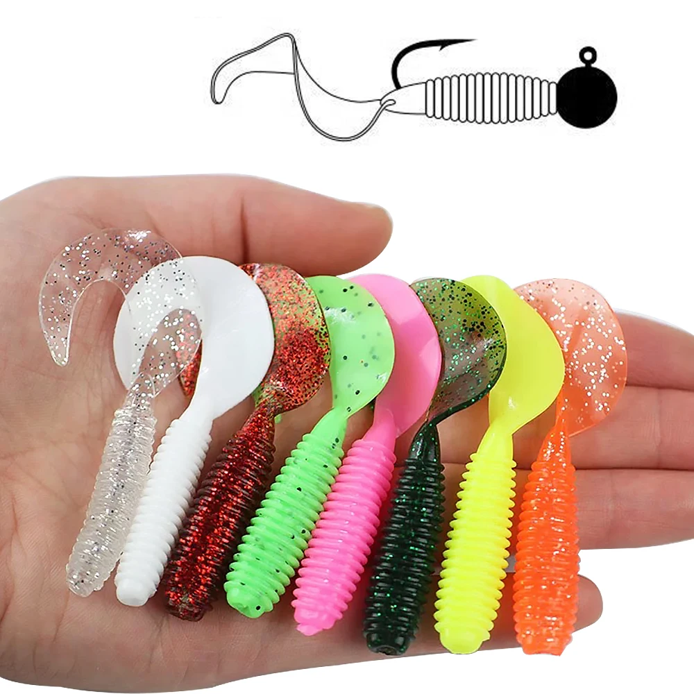 50PCS Silicone Soft Lure T Tai - Fishing Equipment Clearance avaliação e preço