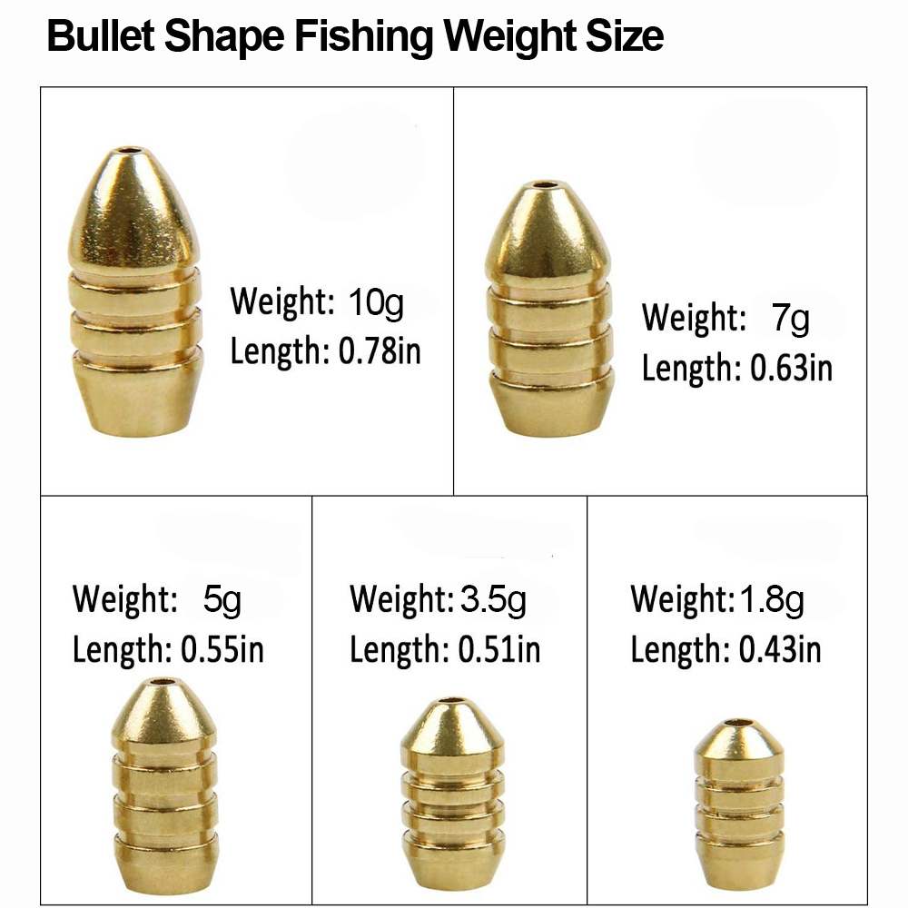 10Pcs Brass Fishing Weight Cop - Fishing Equipment Shop avaliação e preço