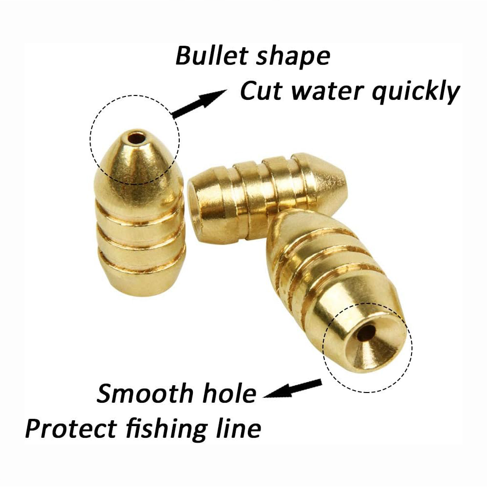 10Pcs Brass Fishing Weight Cop - Fishing Equipment Shop avaliação e preço