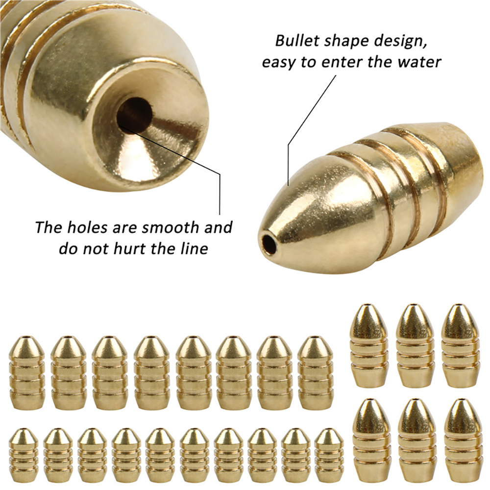 10Pcs Brass Fishing Weight Cop - Fishing Equipment Shop avaliação e preço