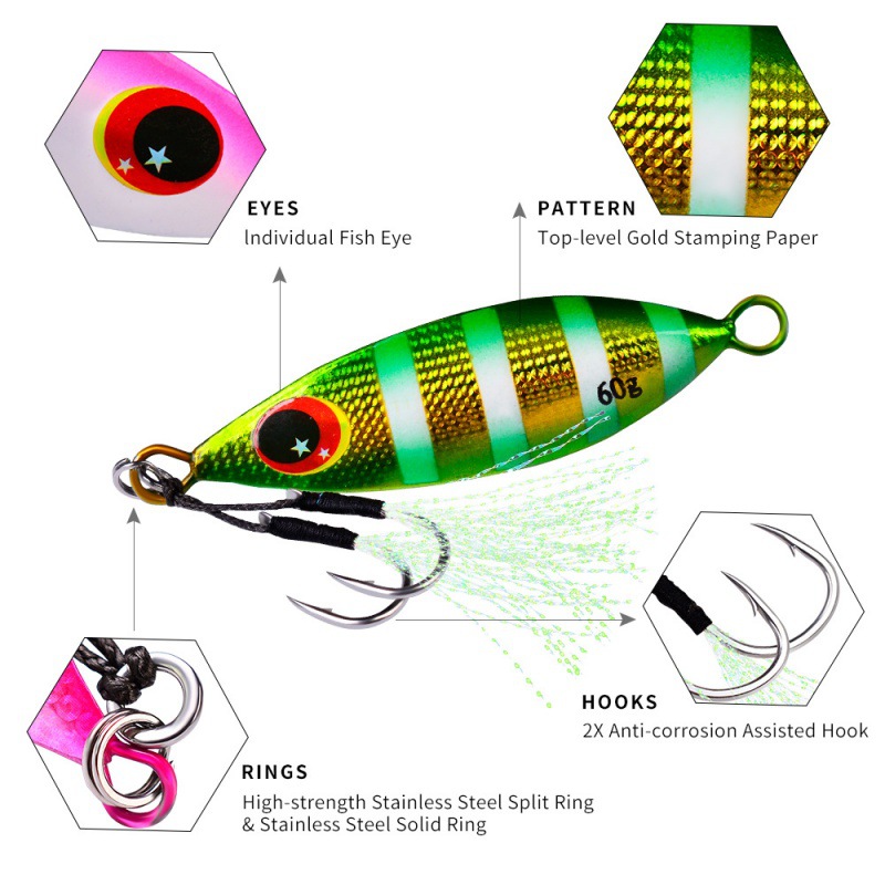 Metal Slow Jig Lure Hard Artif - Jig Head Lure avaliação e preço