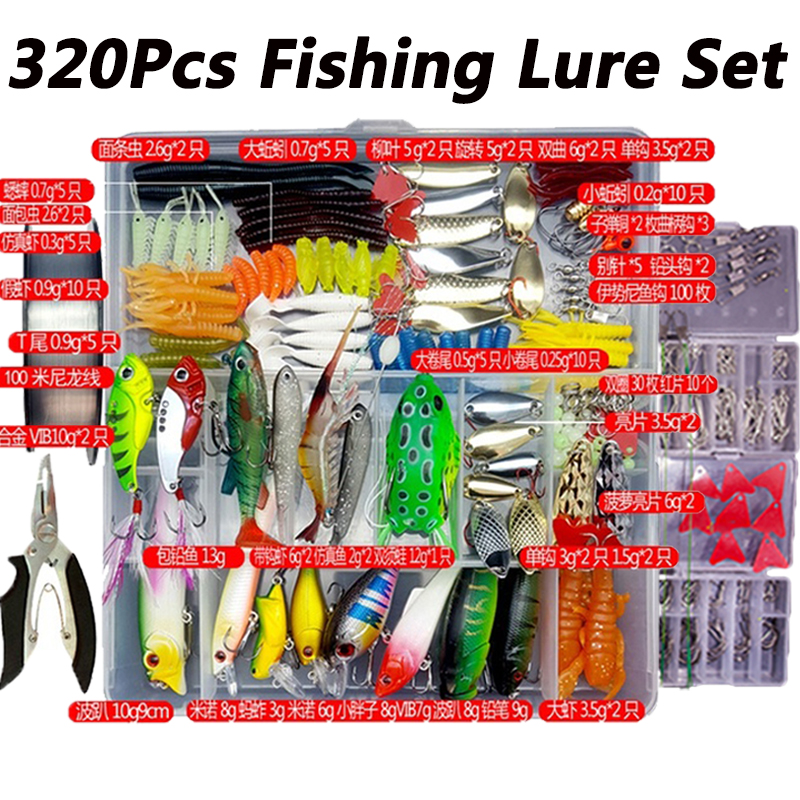 Fishing Lure Kit Soft and Hard - Fishing Equipment Clearance avaliação e preço