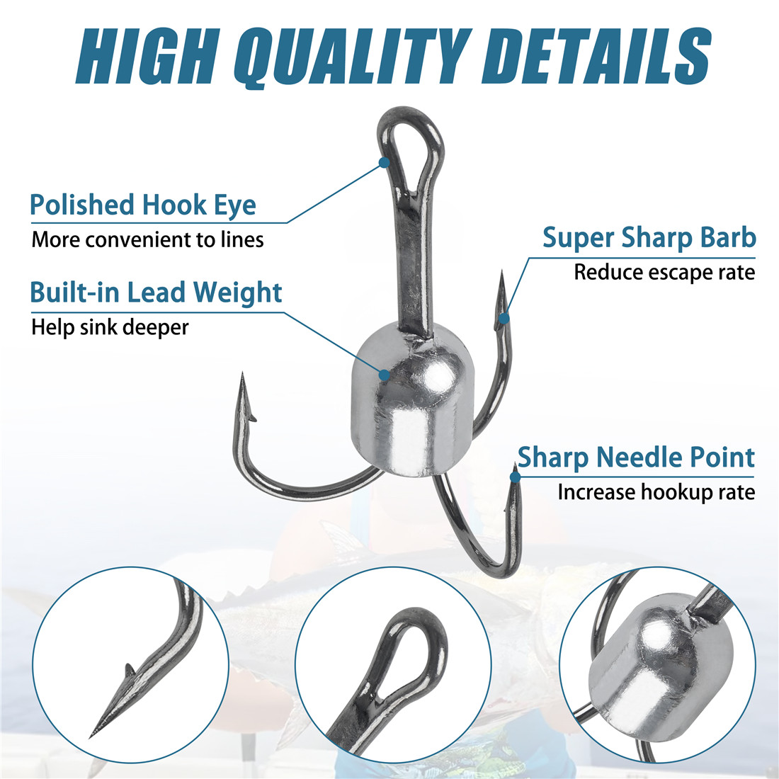 10PCS Snagging treble hooks We - Fishing Equipment Shop avaliação e preço