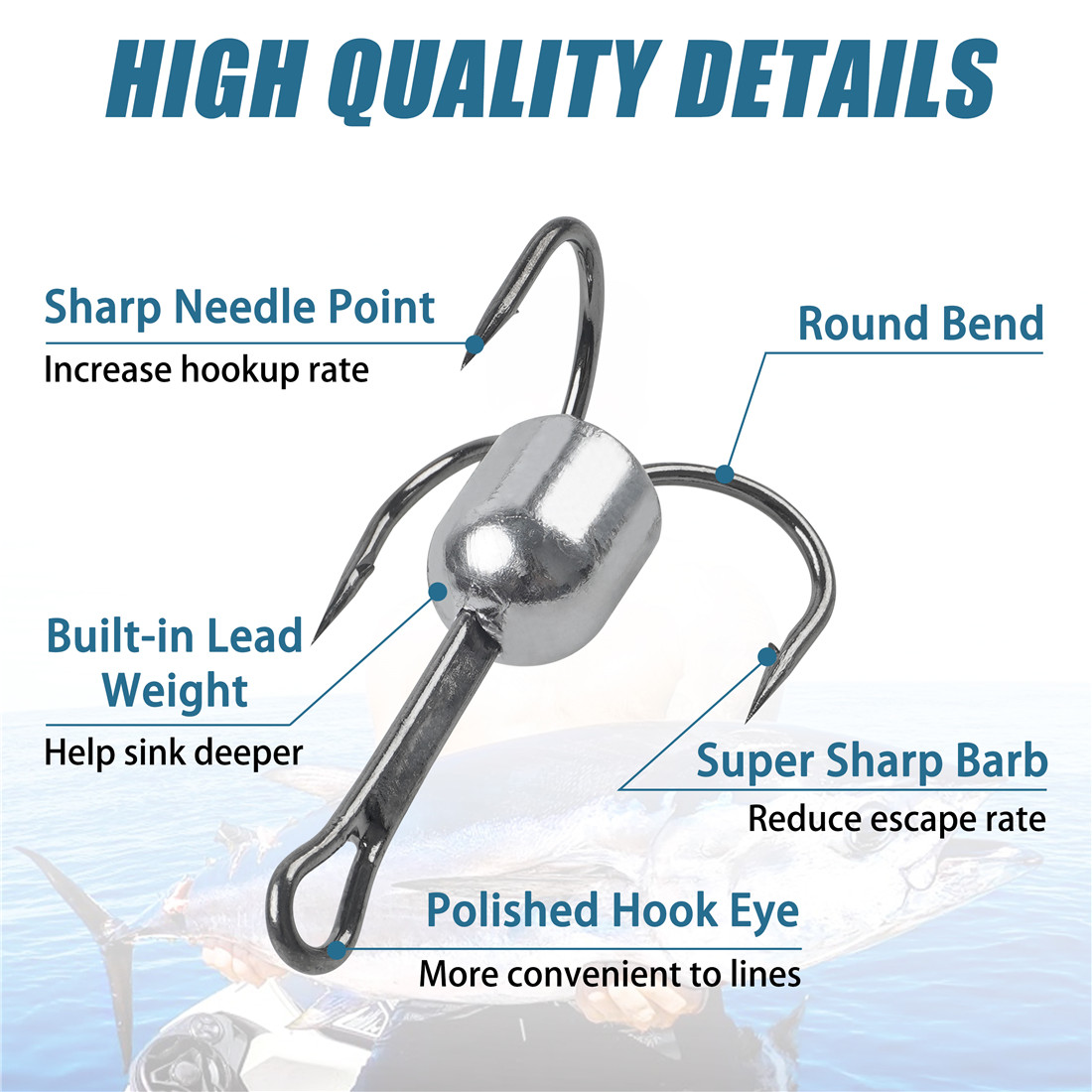 10PCS Snagging treble hooks We - Fishing Equipment Shop avaliação e preço