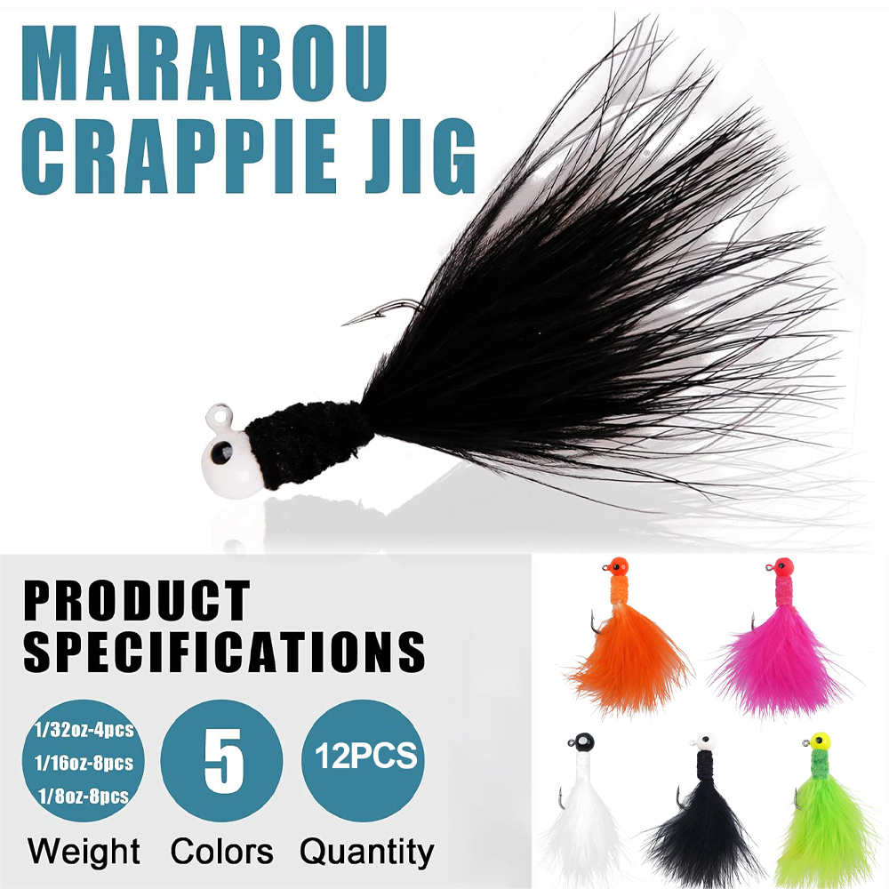 12Pcs Jig Heads for Fishing Cr - Fishing Equipment Shop avaliação e preço