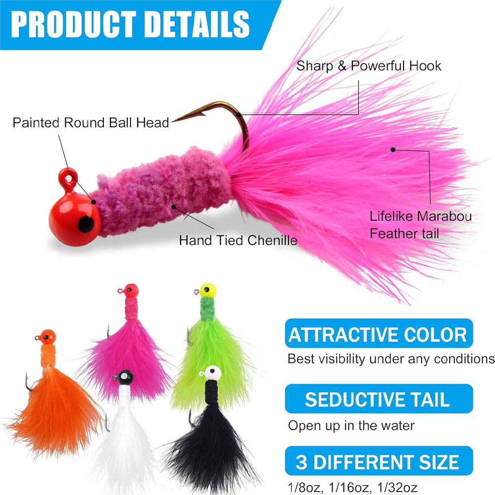 12Pcs Jig Heads for Fishing Cr - Fishing Equipment Shop avaliação e preço