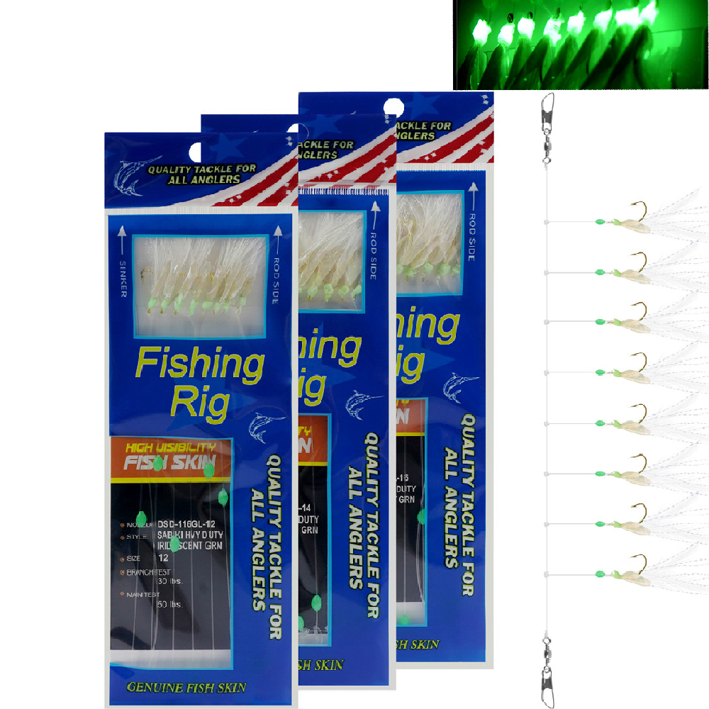 24Pcs=3Packs  8 in 1 Feather F - Fishing Equipment Shop avaliação e preço