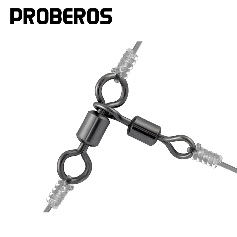 PRO BEROS 50Pcs 3 Way Swivels  - Saltwater Fishing Hook avaliação e preço