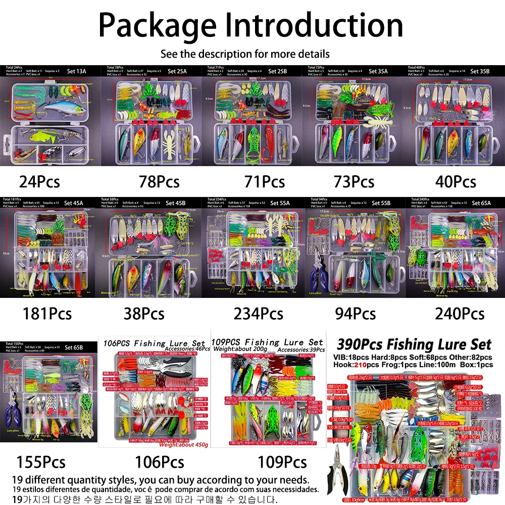Fishing Lures Set Combo Soft H - Fishing Equipment Clearance avaliação e preço