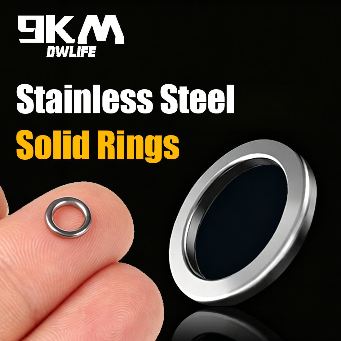 9KM Solid Ring Fishing 50pcs S - Saltwater Fishing Hook avaliação e preço