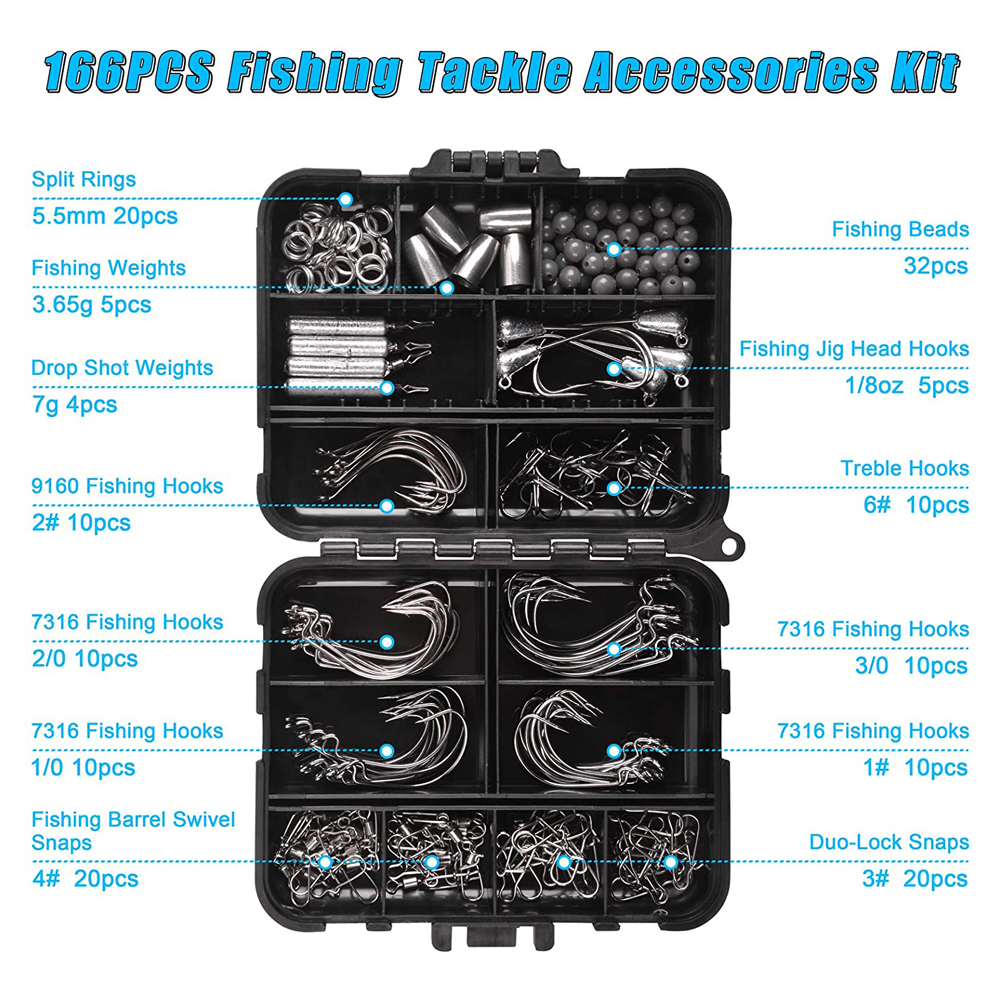 166PCS Fishing tackle box Incl - Fishing Equipment Shop avaliação e preço