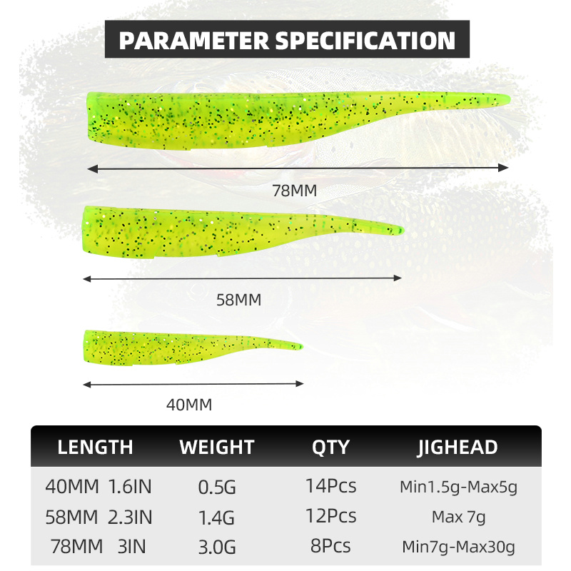 BLUX New Dart Worm Soft Bait 5 - Jig Head Lure avaliação e preço