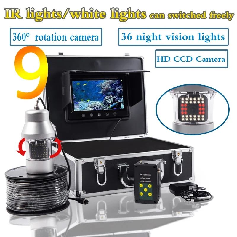 Fish finder F08A 9inch Underwa - Underwater Fishing Camera avaliação e preço