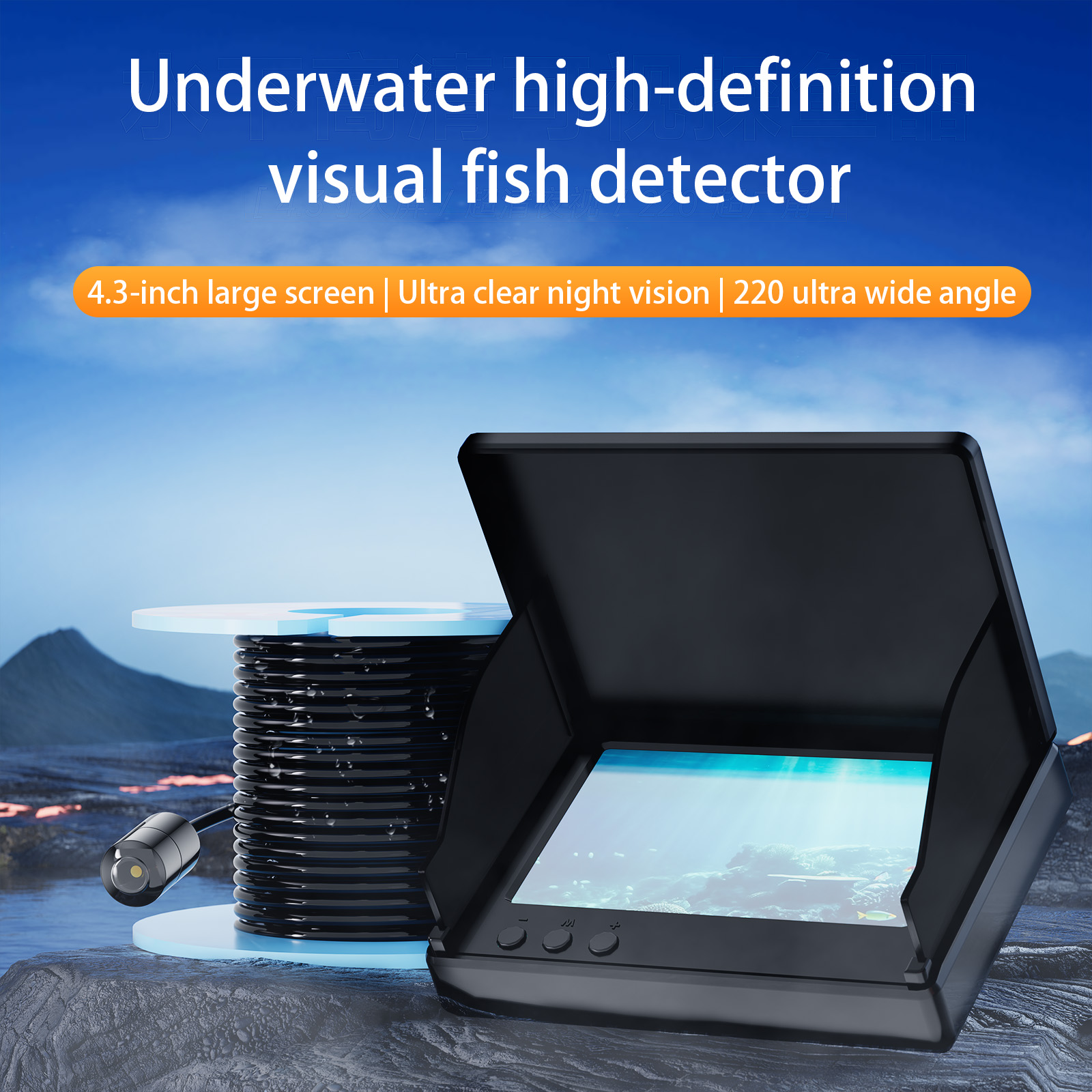 4.3 Inch Underwater 15/30M Fis - Underwater Fishing Camera avaliação e preço