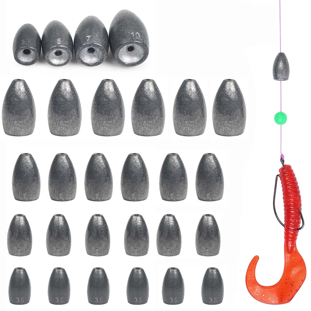 Bullet Fishing Sinkers Weights - Fishing Equipment Shop avaliação e preço