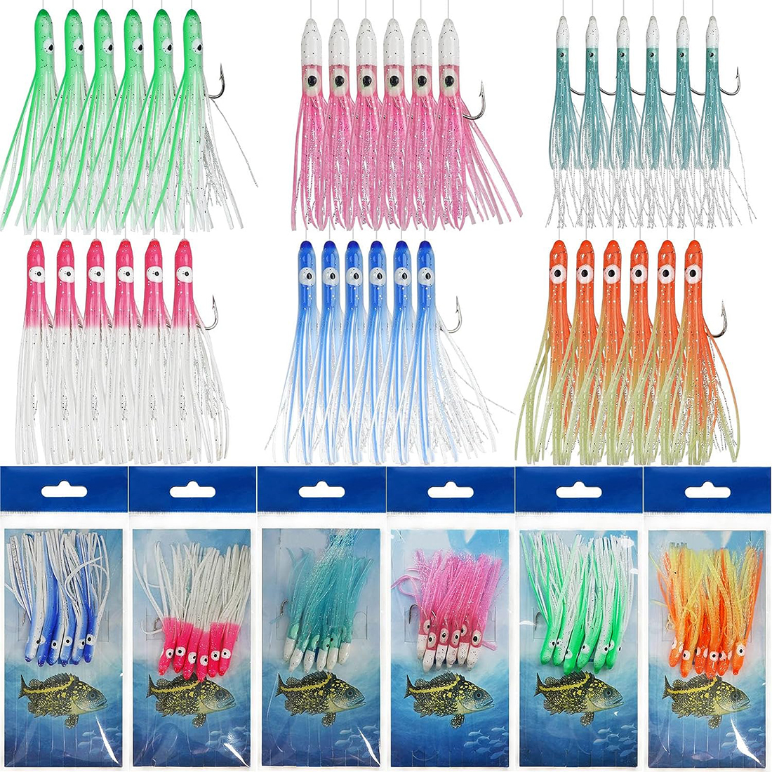 6Packs String Fishing hooks 6- - Fishing Equipment Shop avaliação e preço