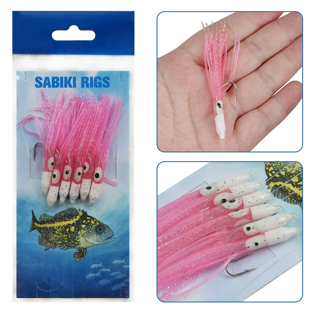 6Packs String Fishing hooks 6- - Fishing Equipment Shop avaliação e preço