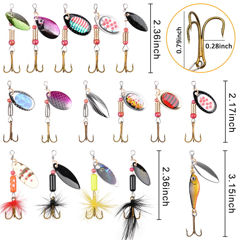 5/10/16Pcs Spinner Fishing Lur - Fishing Equipment Clearance avaliação e preço